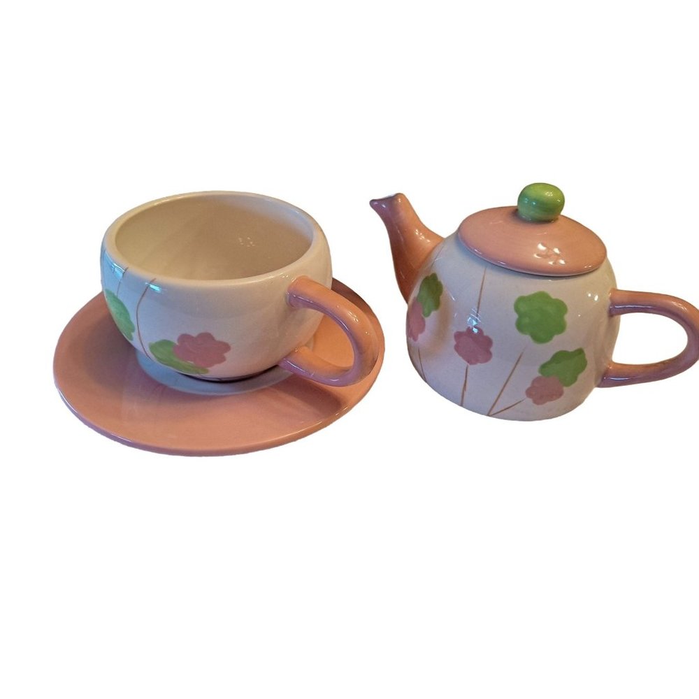 Vintage Hues-n-Brews Tea-Set-for-One - Picture 3 of 8
